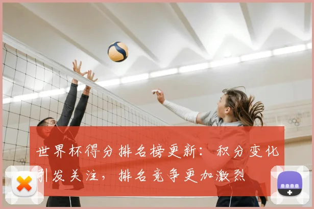 世界杯得分排名榜更新:积分变化引发关注,排名竞争更加激烈